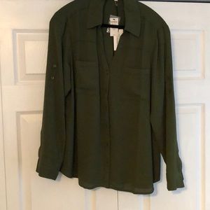 Large Army Green Portifino Shirt Original Fit. NWT
